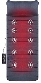 SNAILAX Memory Foam Massage Mat with Heat, 6 Therapy Heating pad SL363M